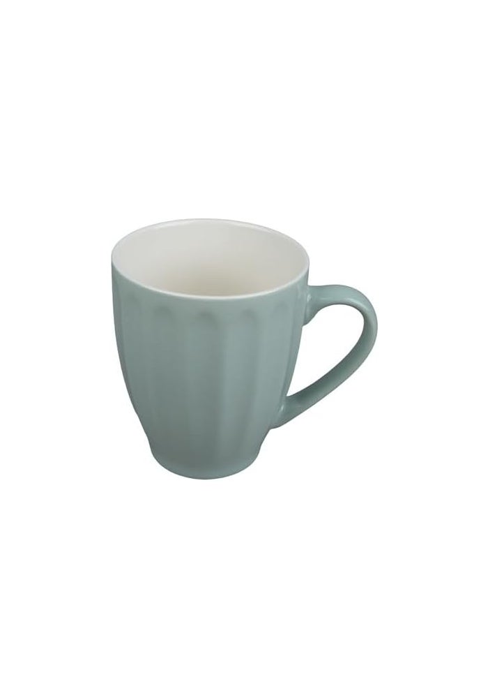 DAISO Pastel Embossed Mug, Gray - 330ml - Image 2